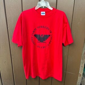 Vintage United Farm Workers of America UFW Cesar Chavez 90s  T-Shirt Sz L Huelga